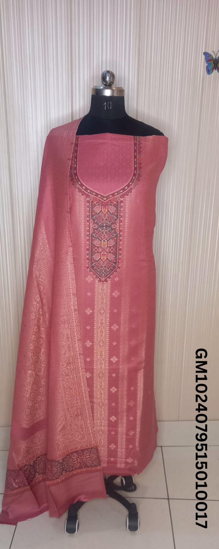 Royal pink Woven Kani Suit SHAGUFTA-2 0005