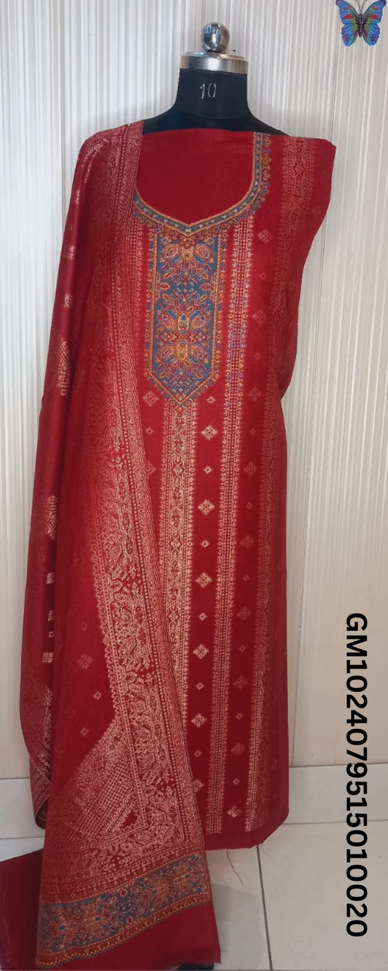 Royal Maroon Woven Kani Suit SHAGUFTA-2 0020