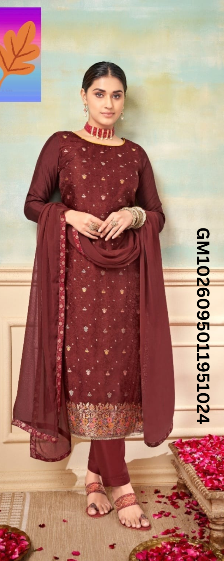 VARSHA 5 Maroon Suit 1024